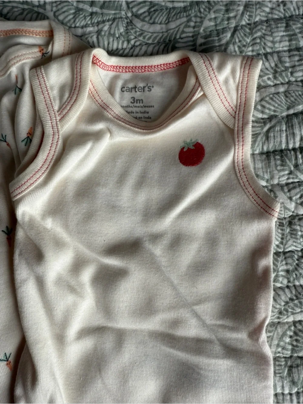 NWT Carter's Vegetable Sleeveless Baby Bodysuit Set of 5